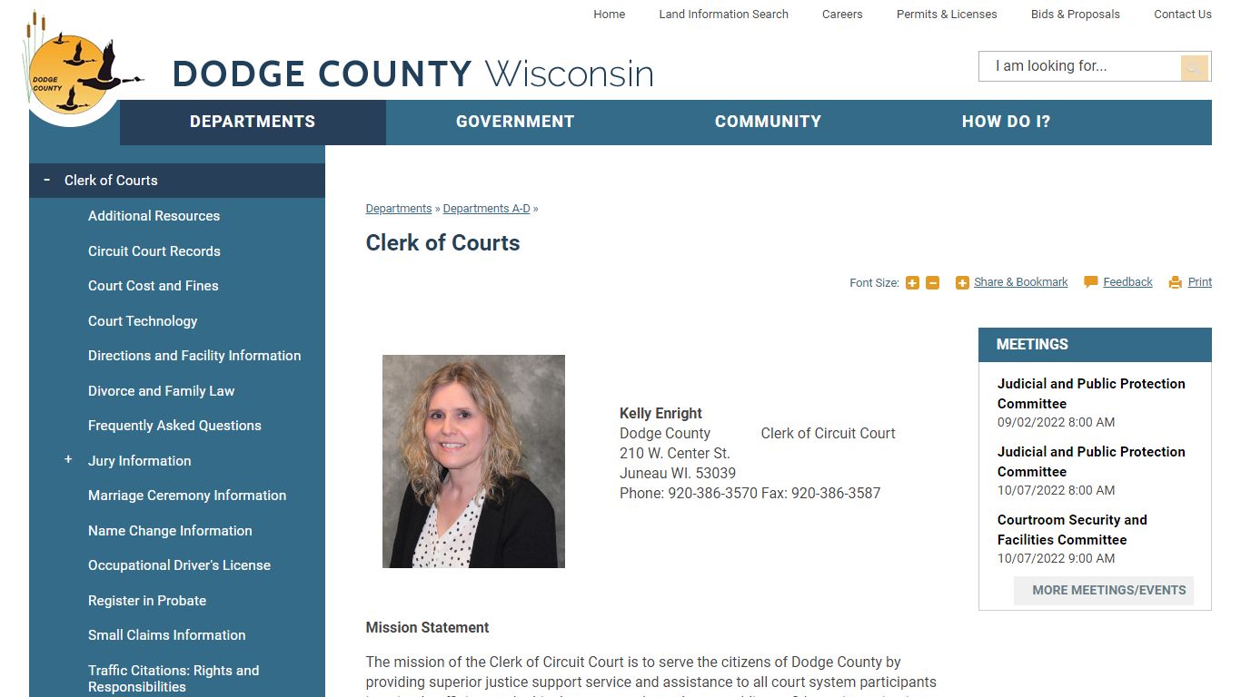 Clerk of Courts | Dodge County, WI